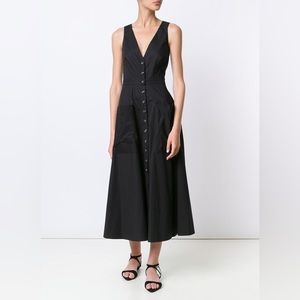 Saloni Zoe v neck cutout midi dress